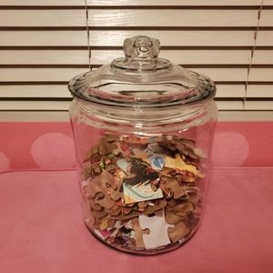14 Puzzle Challenge Glass Jar w/Lid